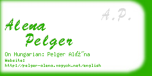 alena pelger business card